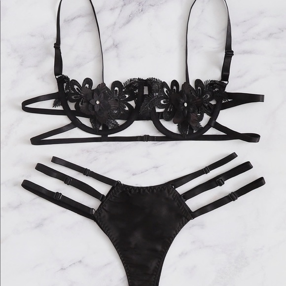 💋Appliqués Lingerie Set - Picture 6 of 6